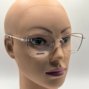 New Women's Designer Eyeglass Frames Missoni MIS0099 | Pink Silver | 54/16/140